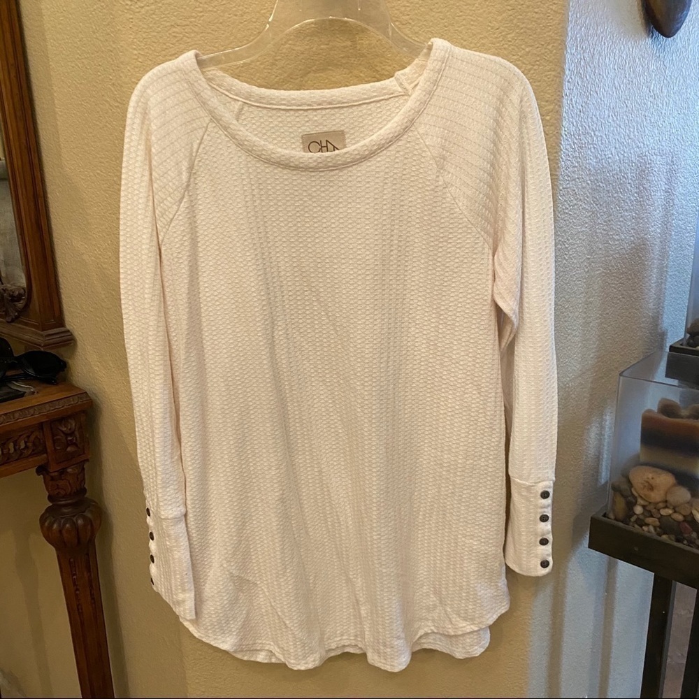 CHASER Women Off-White Long Sleeve Top Size XL